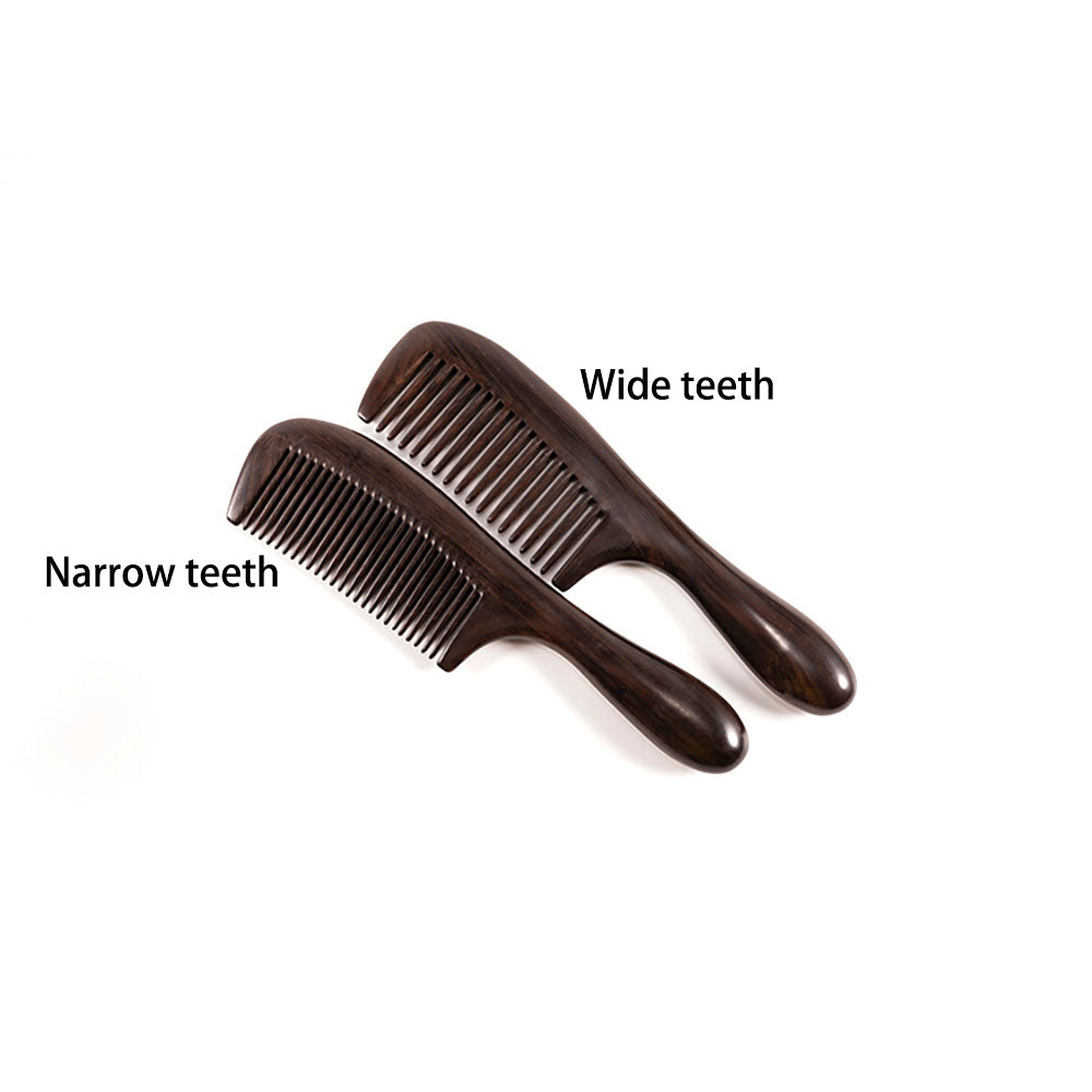 African Blackwood Handcrafted Massage Comb for Health Hair Therapy
