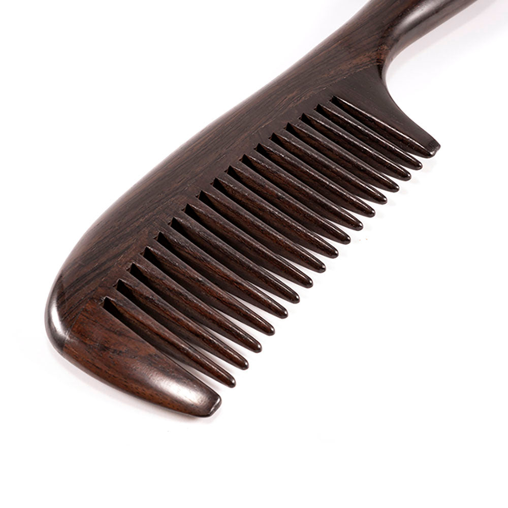 African Blackwood Handcrafted Massage Comb for Health Hair Therapy