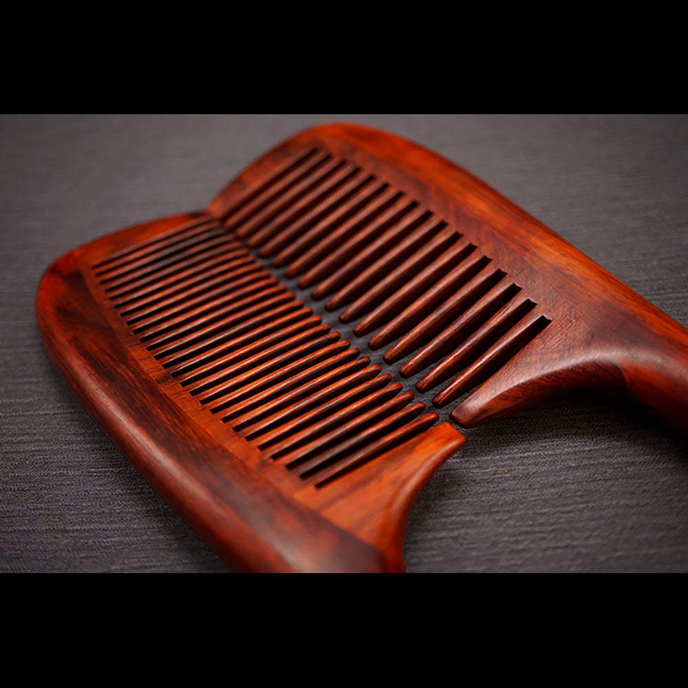 African Rosewood Luxury Massage Comb for Health and Hair Therapy