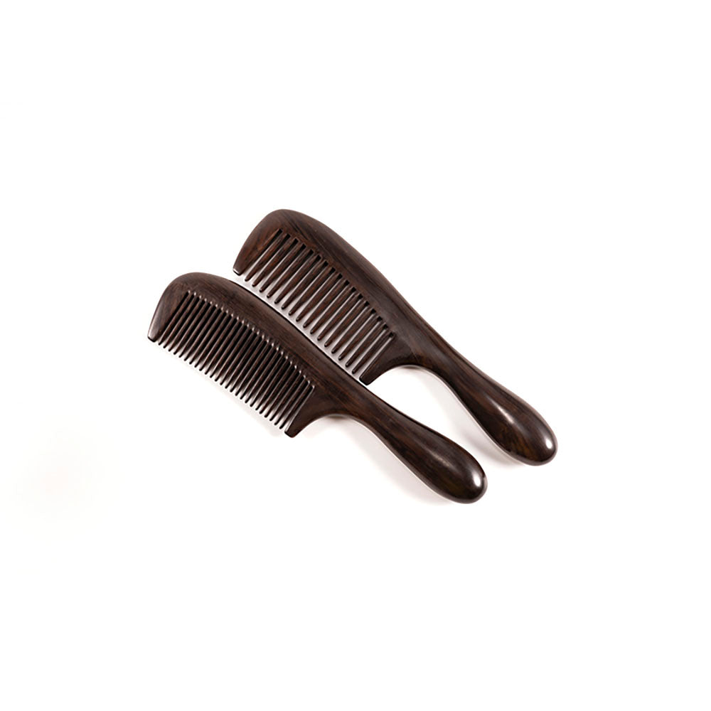 African Blackwood Handcrafted Massage Comb for Health Hair Therapy