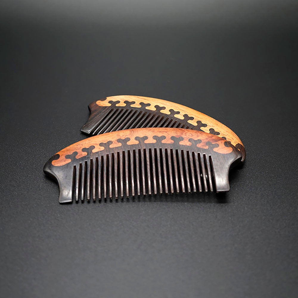Luxury Rosewood & African Blackwood Comb for Healthy Hair Care