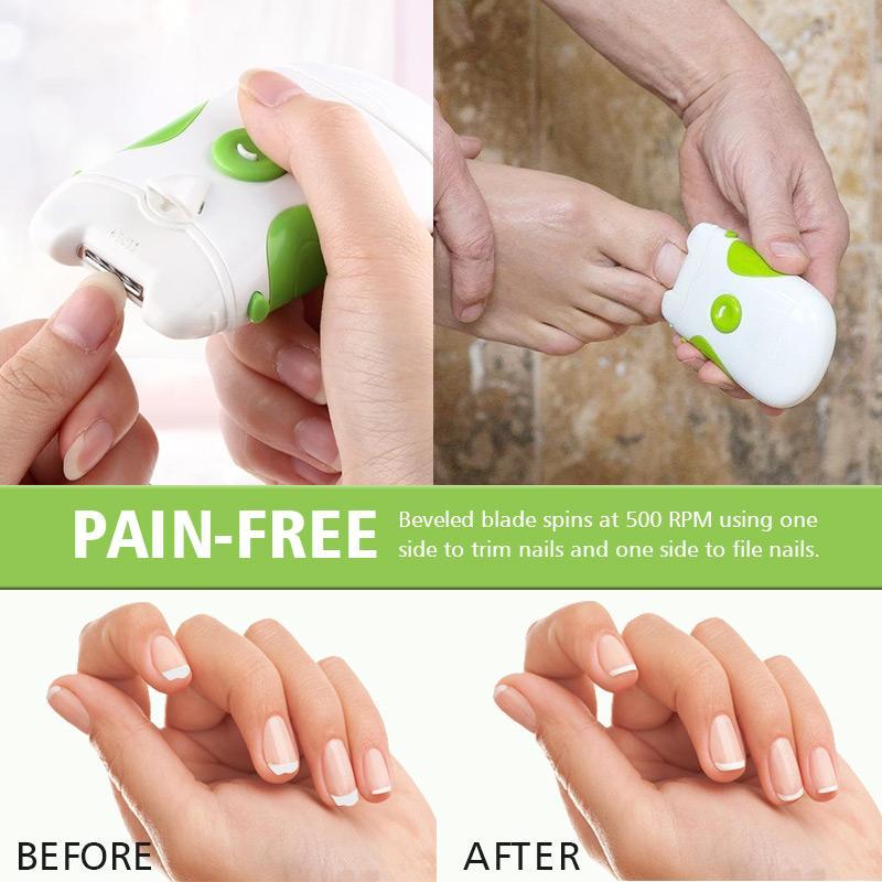 Electric Nail Care System - Safe and Easy Trimming & Filing
