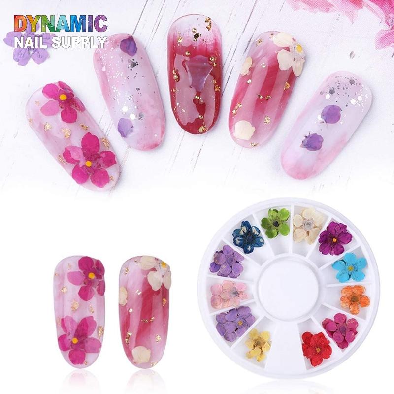3D Dry Flowers Nail Art Stickers - Enhance Your Nails with Natural Elegance