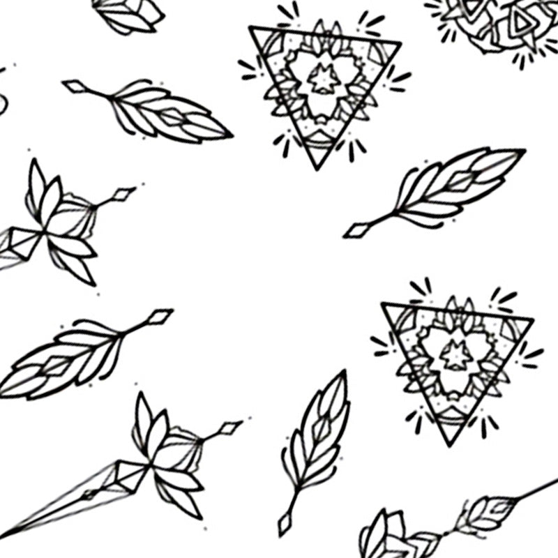 Simple Black Jewelry Flower Water Decals Transfer Nail Art Stickers