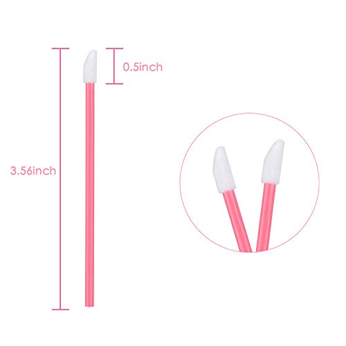 400PCS Disposable Pink Lip Brushes - Lip Gloss Applicator Wands for Makeup