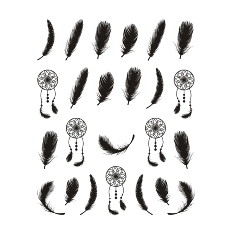 Simple Black Jewelry Flower Water Decals Transfer Nail Art Stickers