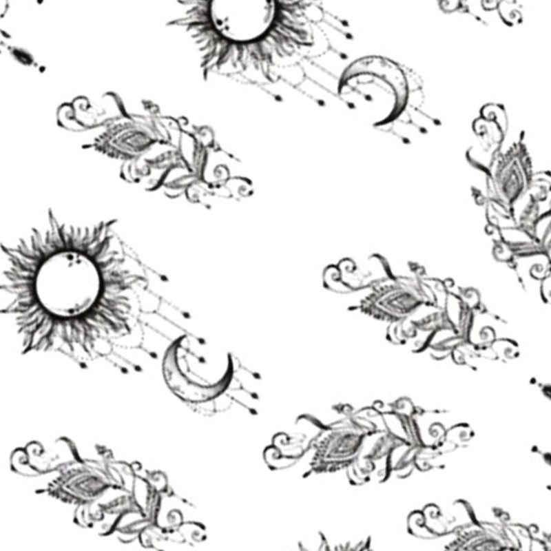 Simple Black Jewelry Flower Water Decals Transfer Nail Art Stickers