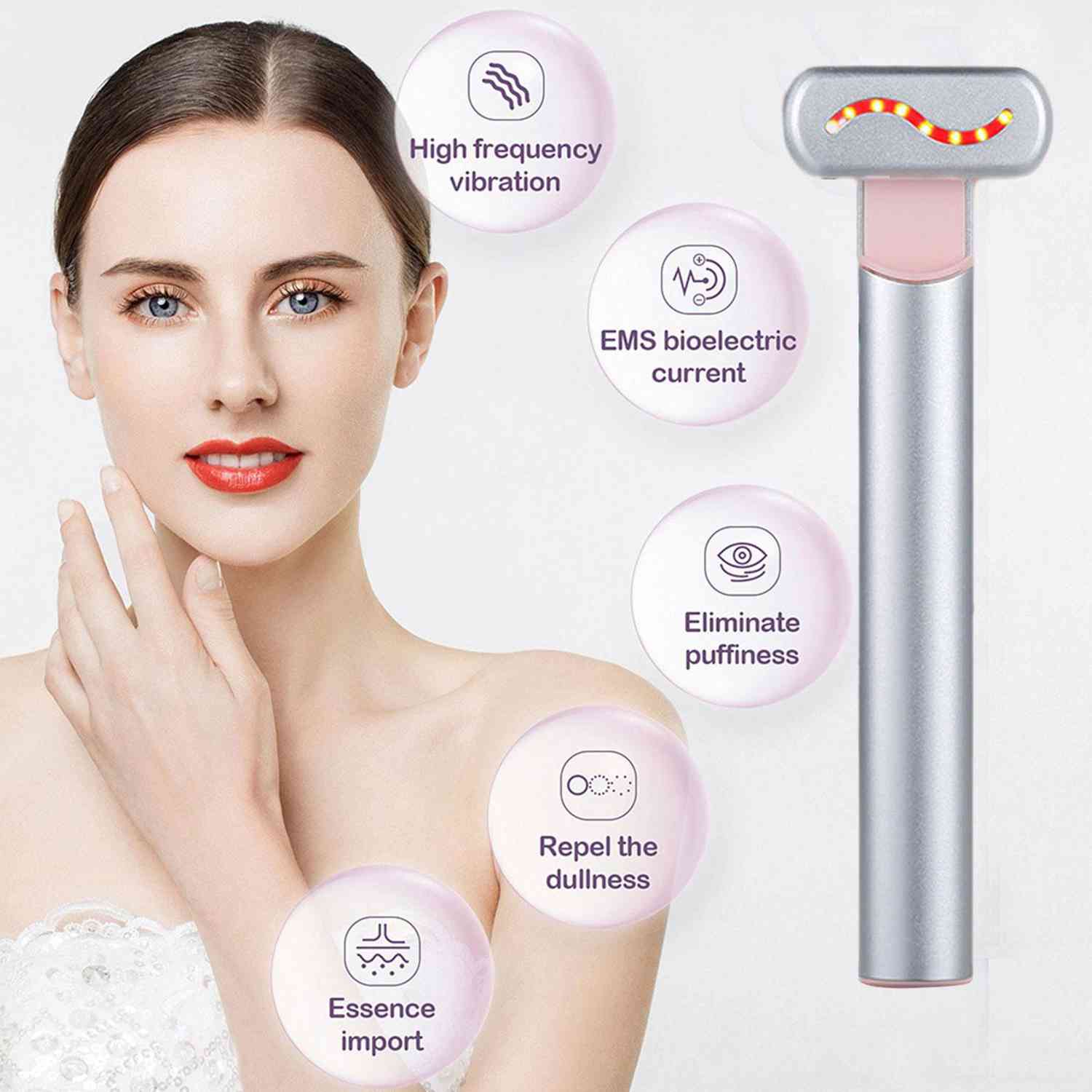 4-in-1 Skincare Facial Wand - Anti-Aging & Skin Tightening Device