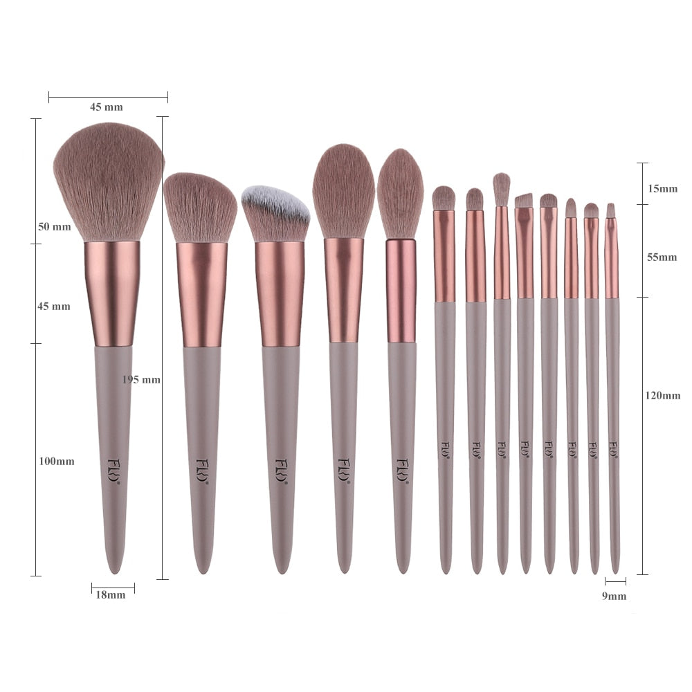 13pcs Professional Natural Hair Makeup Brushes Set for All Beauty Needs