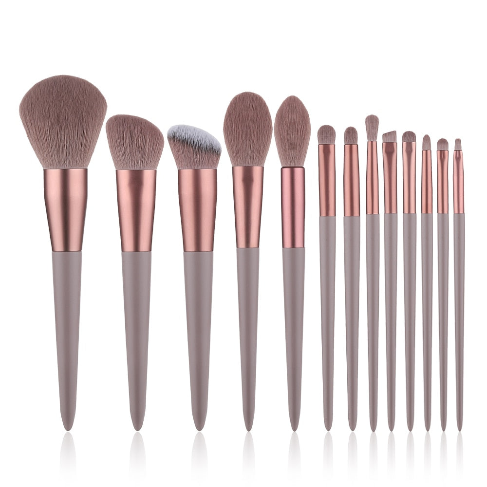 13pcs Professional Natural Hair Makeup Brushes Set for All Beauty Needs