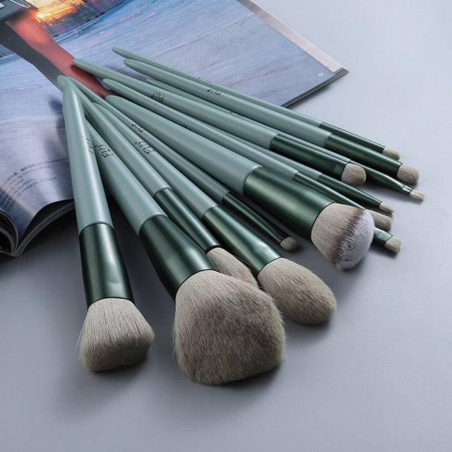 13pcs Professional Natural Hair Makeup Brushes Set for All Beauty Needs