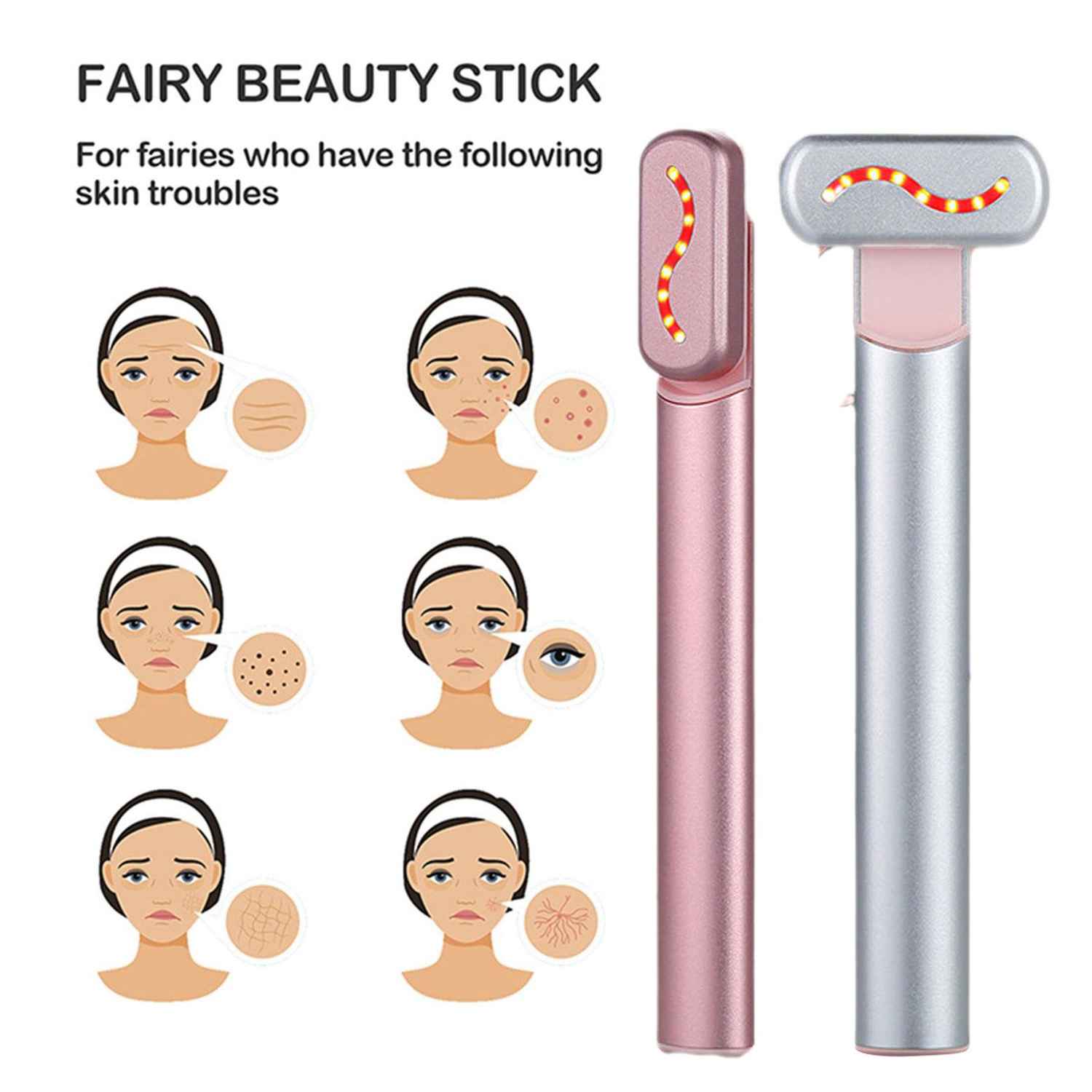 4-in-1 Skincare Facial Wand - Anti-Aging & Skin Tightening Device