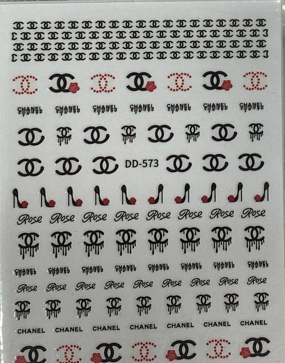3D Luxury Designer LOGO Nail Stickers - Collection