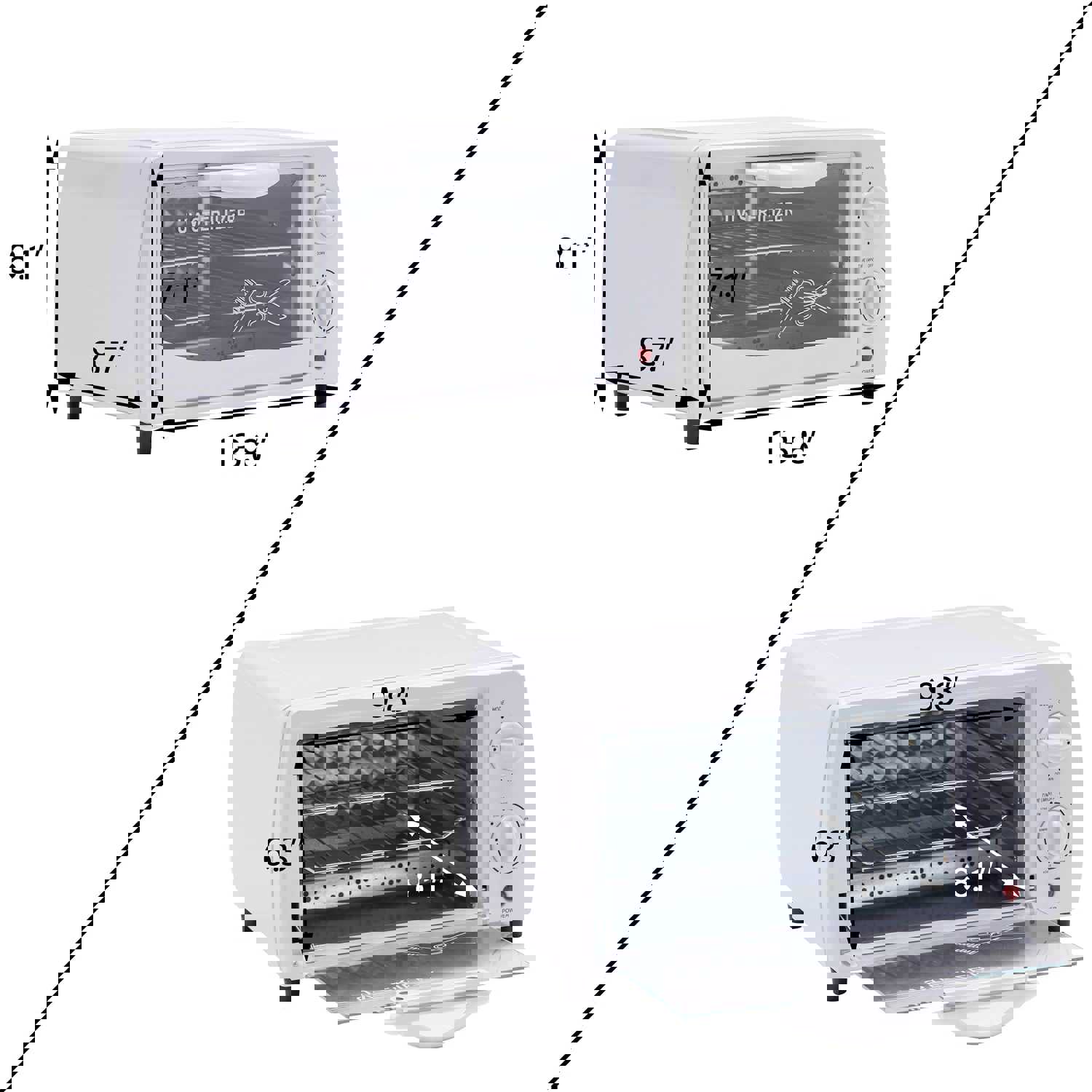 BarberPub 12L UV Tool Sterilizer Cabinet with Timer for Hair Beauty Spa Salon Equipment TOS04