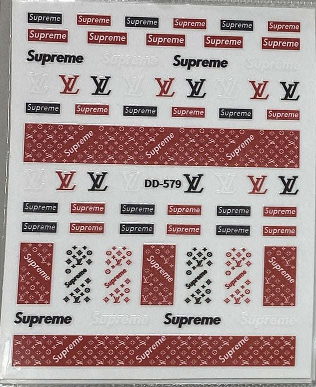 3D Luxury Designer LOGO Nail Stickers - Collection