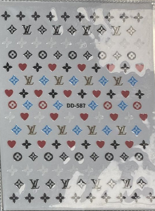 3D Luxury Designer LOGO Nail Stickers - Collection