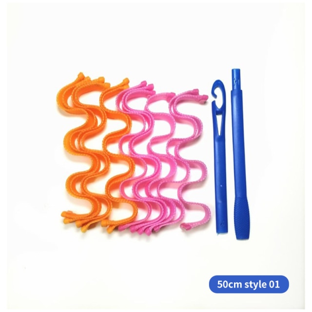 12PCS DIY Magic Hair Curler Set - 30CM/50CM Portable Hairstyle Roller Sticks for All Hair Types