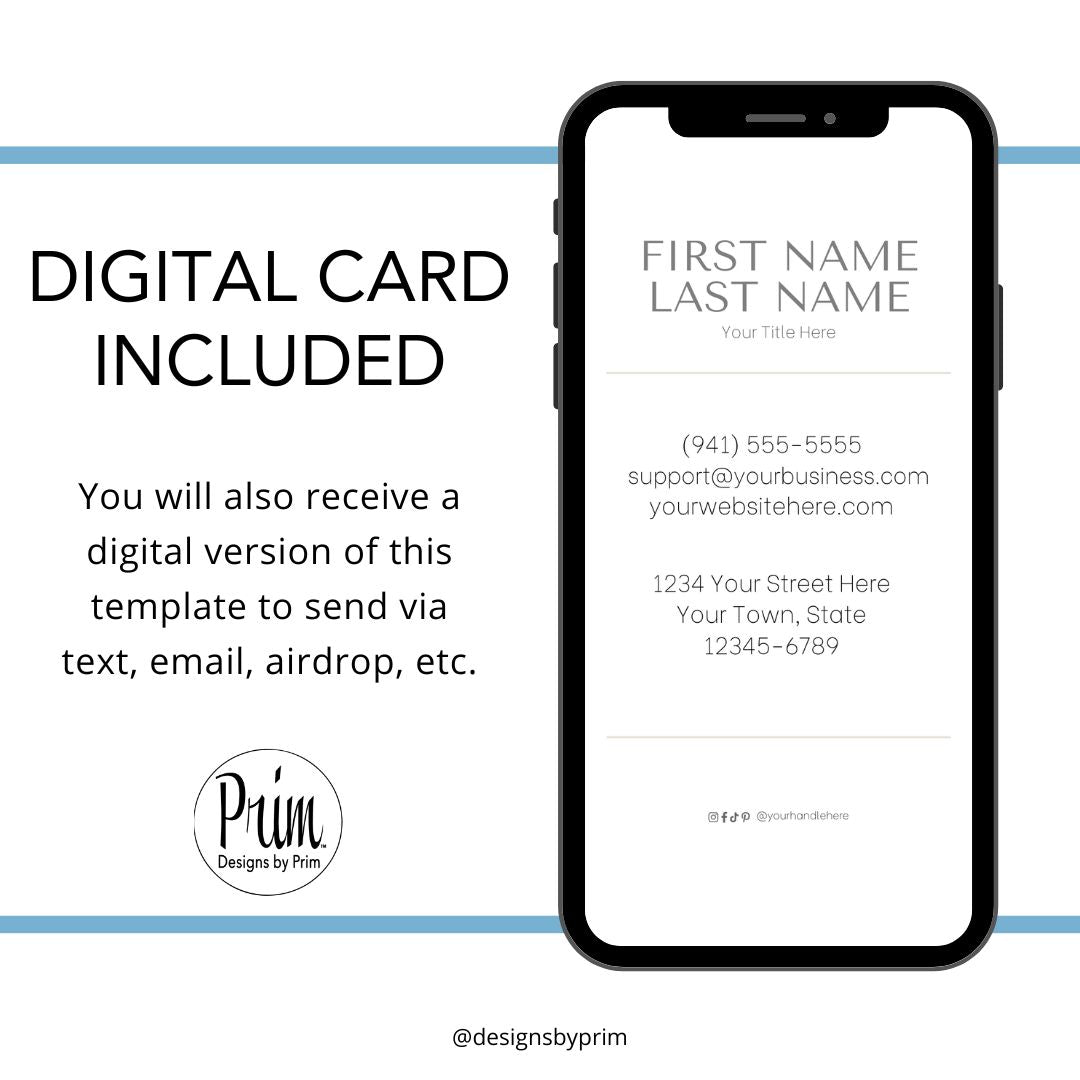 Simply Modern Editable Business Loyalty Card Template for Health & Beauty Businesses