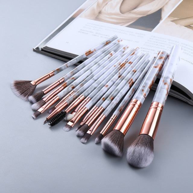 10/15Pcs Kabuki Makeup Brushes Set - Professional Cosmetic Powder, Eye Shadow, Foundation, Blush Blending Beauty Brushes