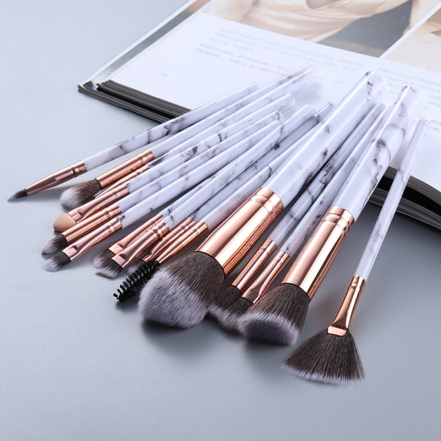 10/15Pcs Kabuki Makeup Brushes Set - Professional Cosmetic Powder, Eye Shadow, Foundation, Blush Blending Beauty Brushes