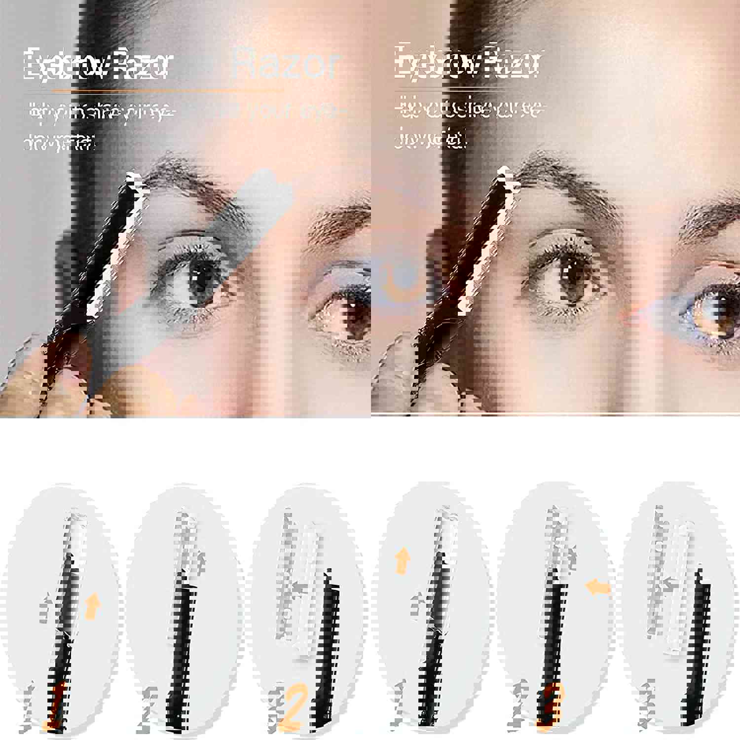 Professional Eyebrow Tweezers Set 6Pcs - Precision Plucking & Hair Removal Tool