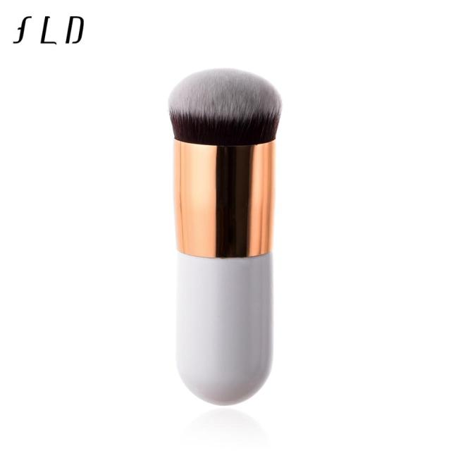 Professional Chubby Pier Foundation Flat Cream Makeup Brushes Set - 19 Pieces