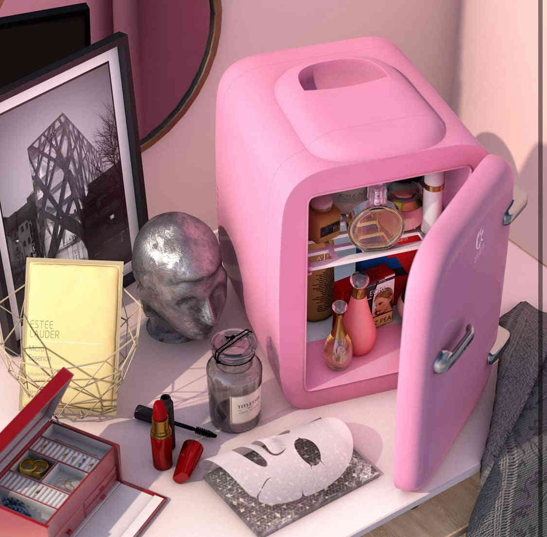 Beauty Fridge for Skincare and Makeup Storage