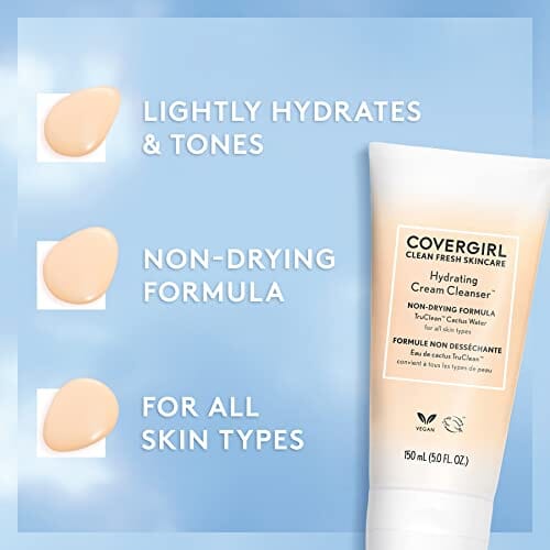 COVERGIRL Clean Fresh Skincare Hydrating Cream Cleanser (Pack of 2)