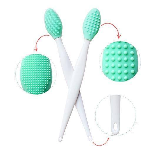 2 in 1 Double-Sided Silicone Lip Scrub Brush (4PCS) for Smoother Lips | Habbie Beauty