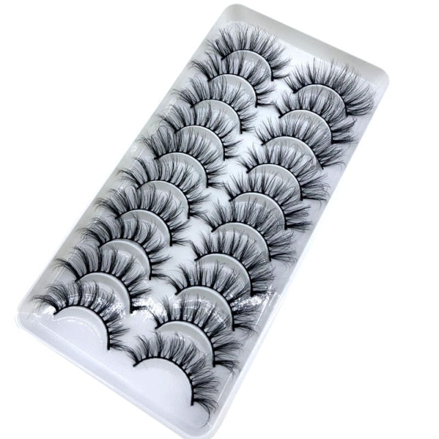 HBZGTLAD 2/5/8 Pairs 3D Mink Hair False Eyelashes Natural/Thick Long Eye Lashes Wispy Makeup Beauty Extension Tools