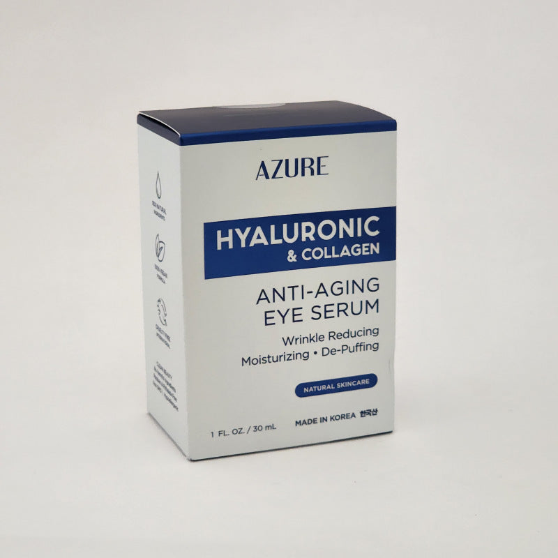 Azure Hyaluronic Collagen Anti-Aging Eye Serum for Hydration and Wrinkle Reduction