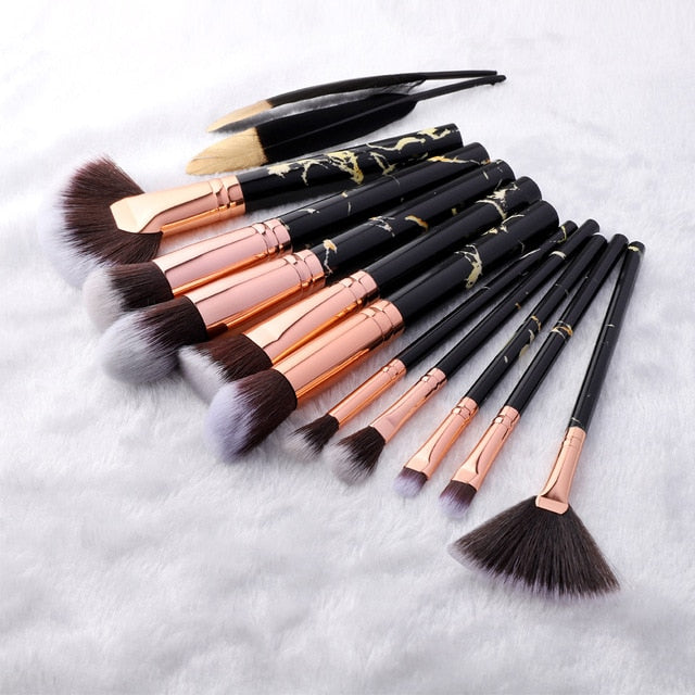 5/15Pcs Makeup Brushes Tool Set for Cosmetic Powder, Eye Shadow, Foundation, and Blush Blending