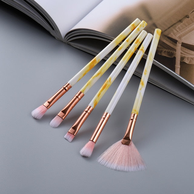 5/15Pcs Makeup Brushes Tool Set for Cosmetic Powder, Eye Shadow, Foundation, and Blush Blending
