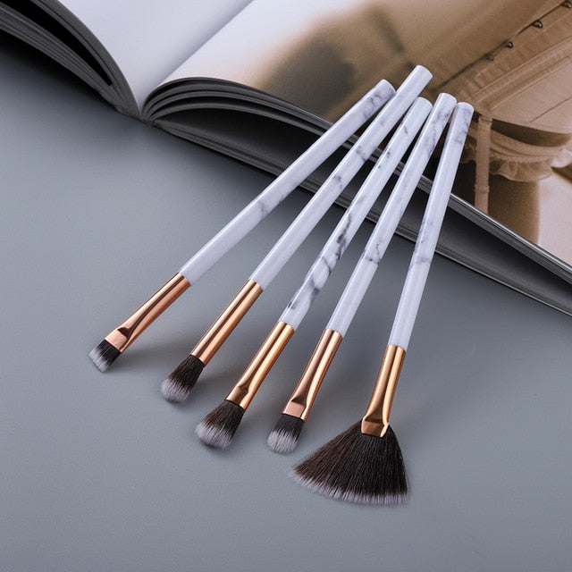 5/15Pcs Makeup Brushes Tool Set for Cosmetic Powder, Eye Shadow, Foundation, and Blush Blending