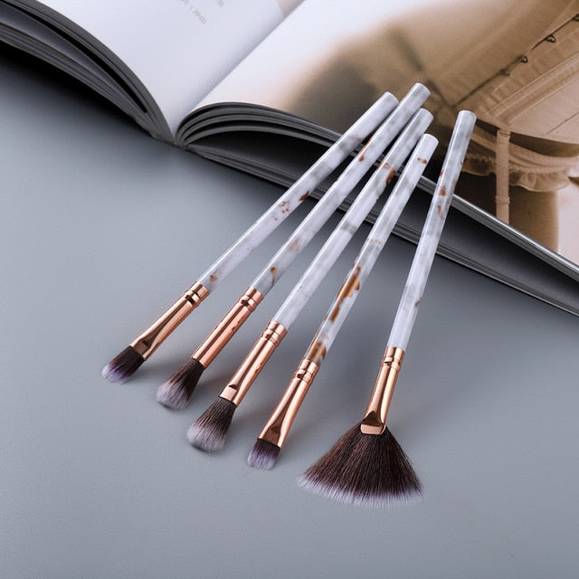 5/15Pcs Makeup Brushes Tool Set for Cosmetic Powder, Eye Shadow, Foundation, and Blush Blending