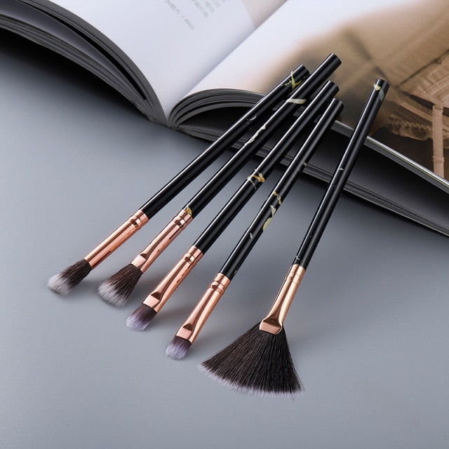 5/15Pcs Makeup Brushes Tool Set for Cosmetic Powder, Eye Shadow, Foundation, and Blush Blending