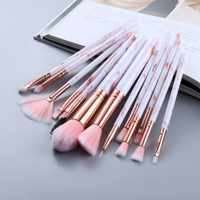 5/15Pcs Makeup Brushes Tool Set for Cosmetic Powder, Eye Shadow, Foundation, and Blush Blending
