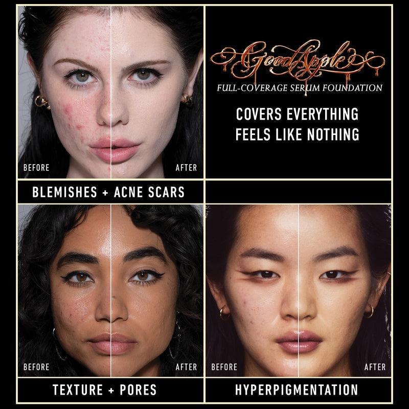 KVD BEAUTY GOOD APPLE FULL-COVERAGE TRANSFER-PROOF VEGAN SERUM FOUNDATION (Medium 045)