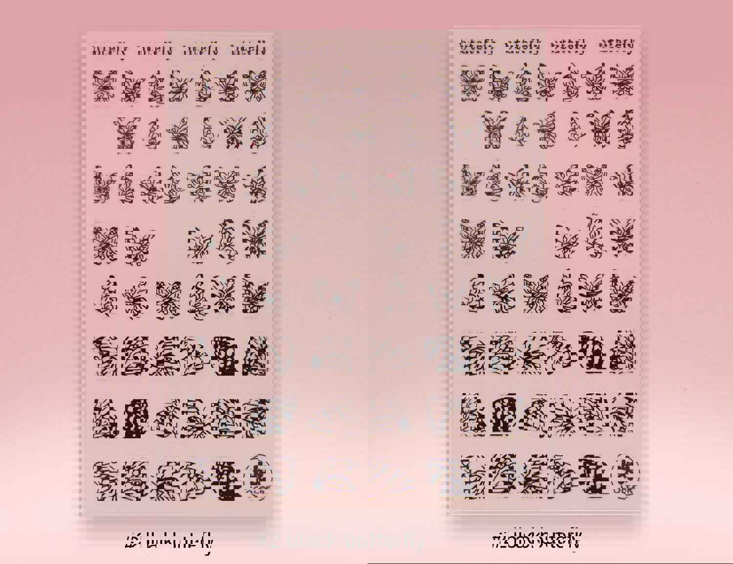 Butterflies Floral & Fairy Tale Unicorn Star Nail Stickers - Self Adhesive Decals