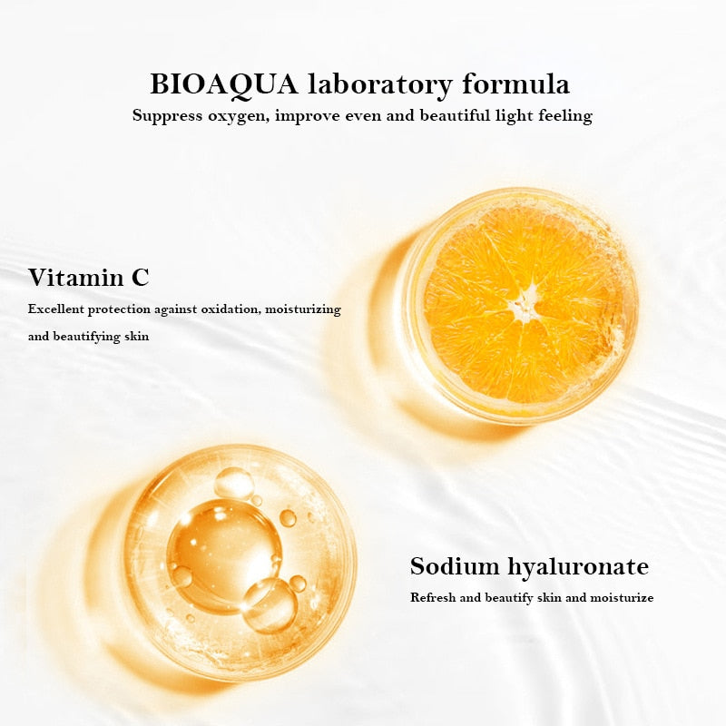 BIOAQUA Vitamin C Serum For Face - Moisturizing & Brightening Facial Essence