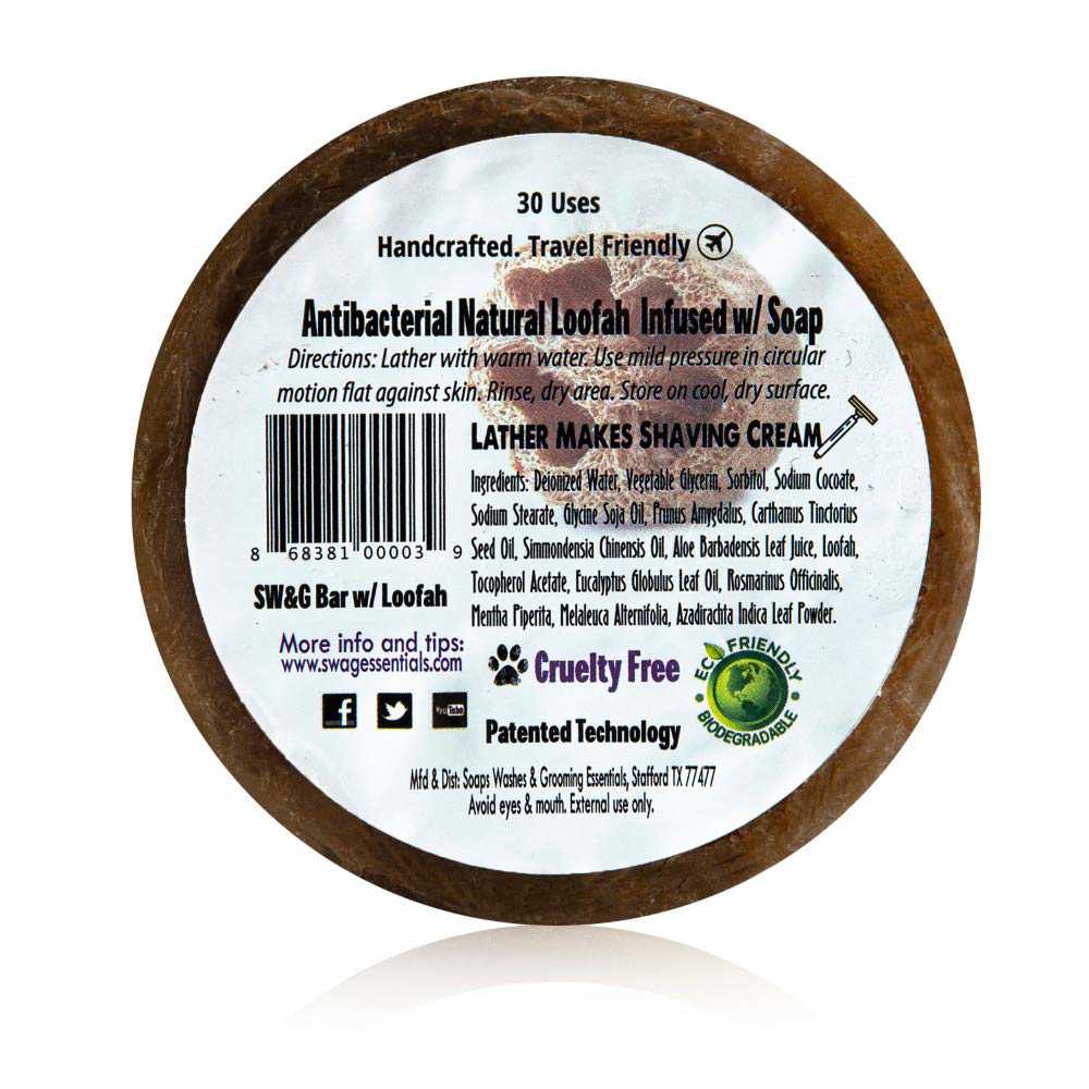 Swag Essentials Swag Bar - 3-in-1 Loofah Soap for Cleansing, Exfoliating & Disinfecting