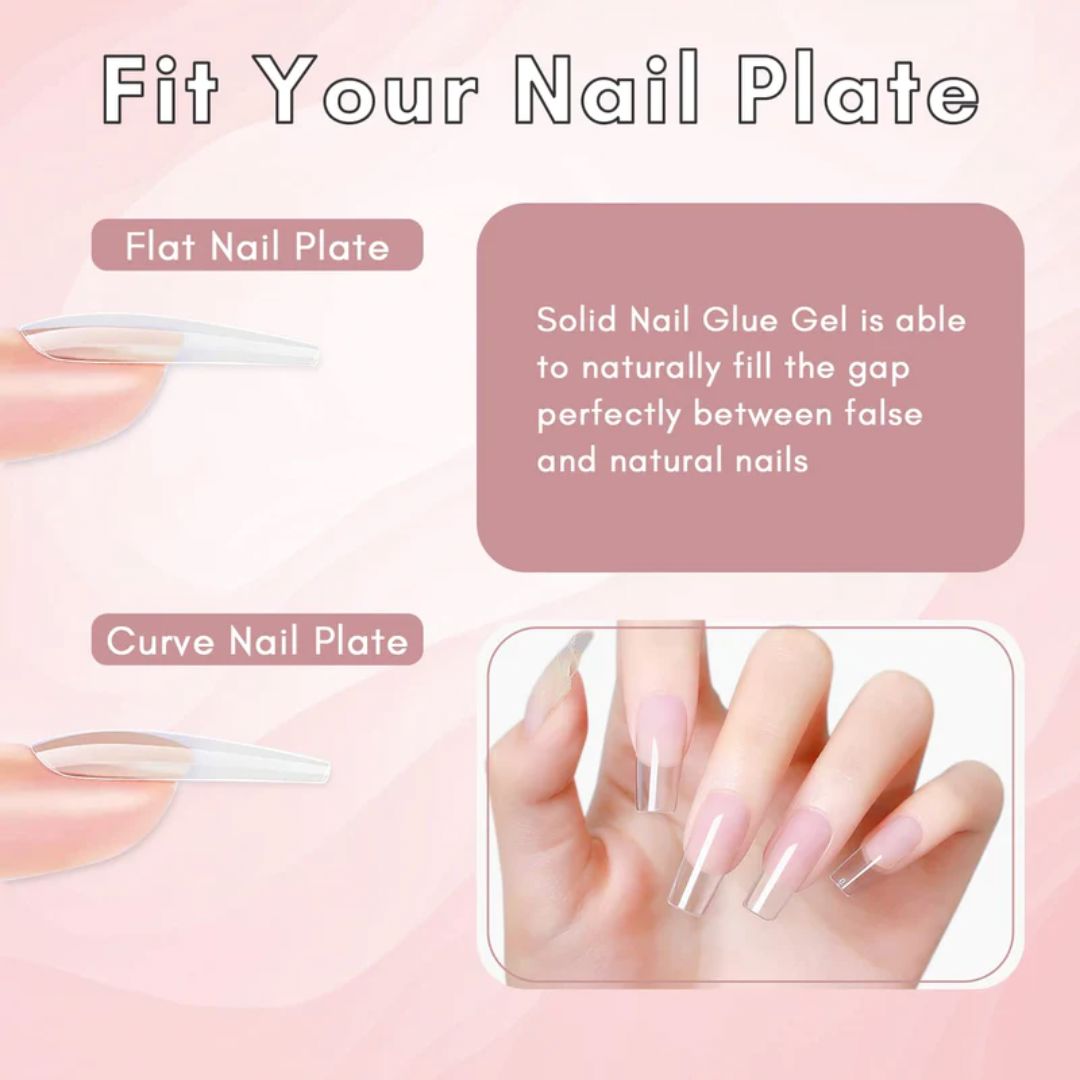 Gel Nails Glue For Press On Nails and Nails Stickers - No Bubbles, Strong Hold
