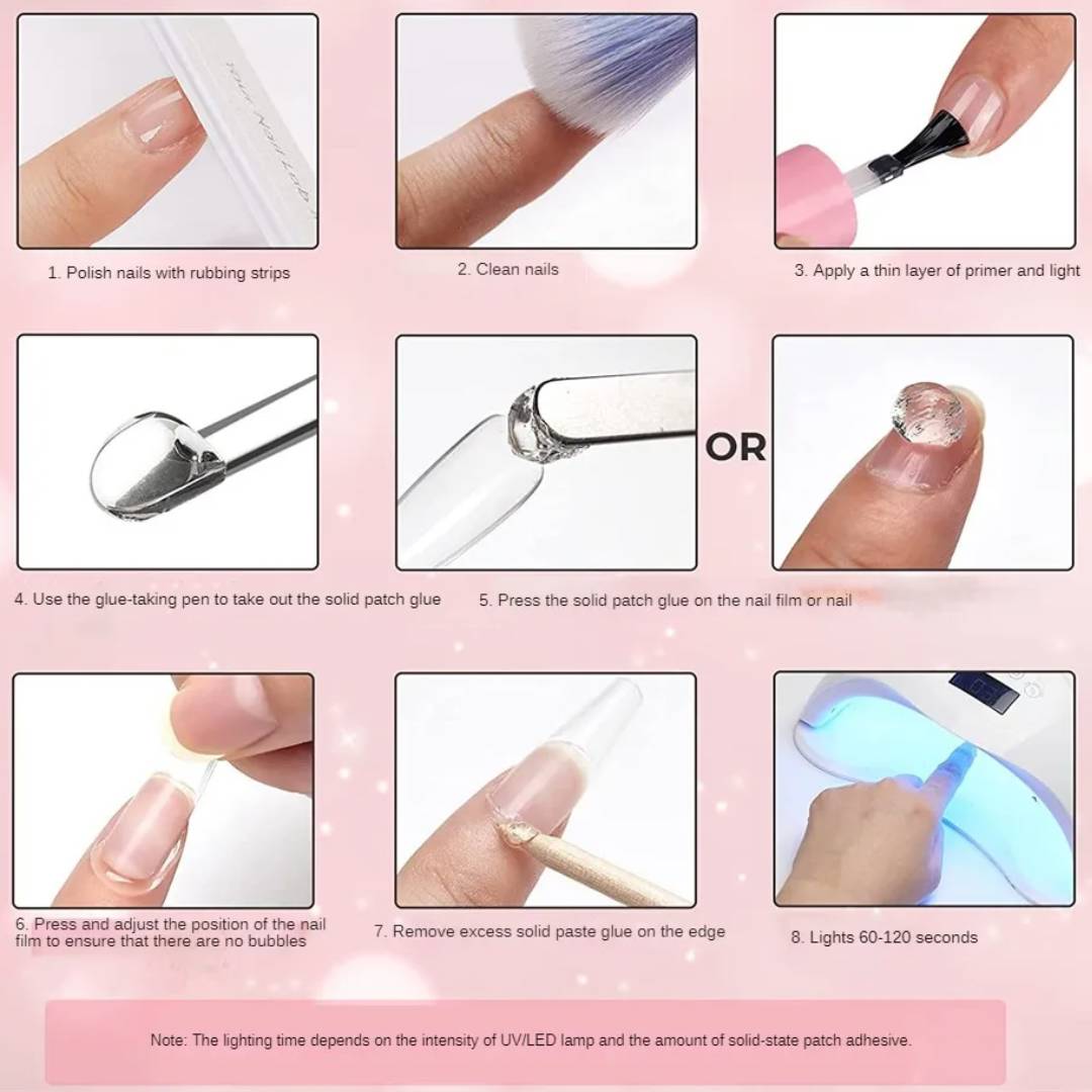 Gel Nails Glue For Press On Nails and Nails Stickers - No Bubbles, Strong Hold