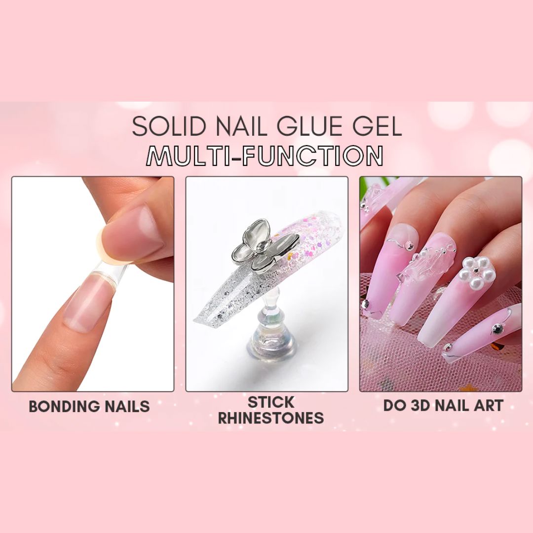 Gel Nails Glue For Press On Nails and Nails Stickers - No Bubbles, Strong Hold