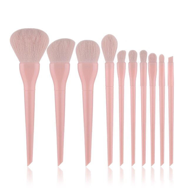 10pcs Colorful Professional Makeup Brushes Set for Foundation, Blush, Eyeshadow & More