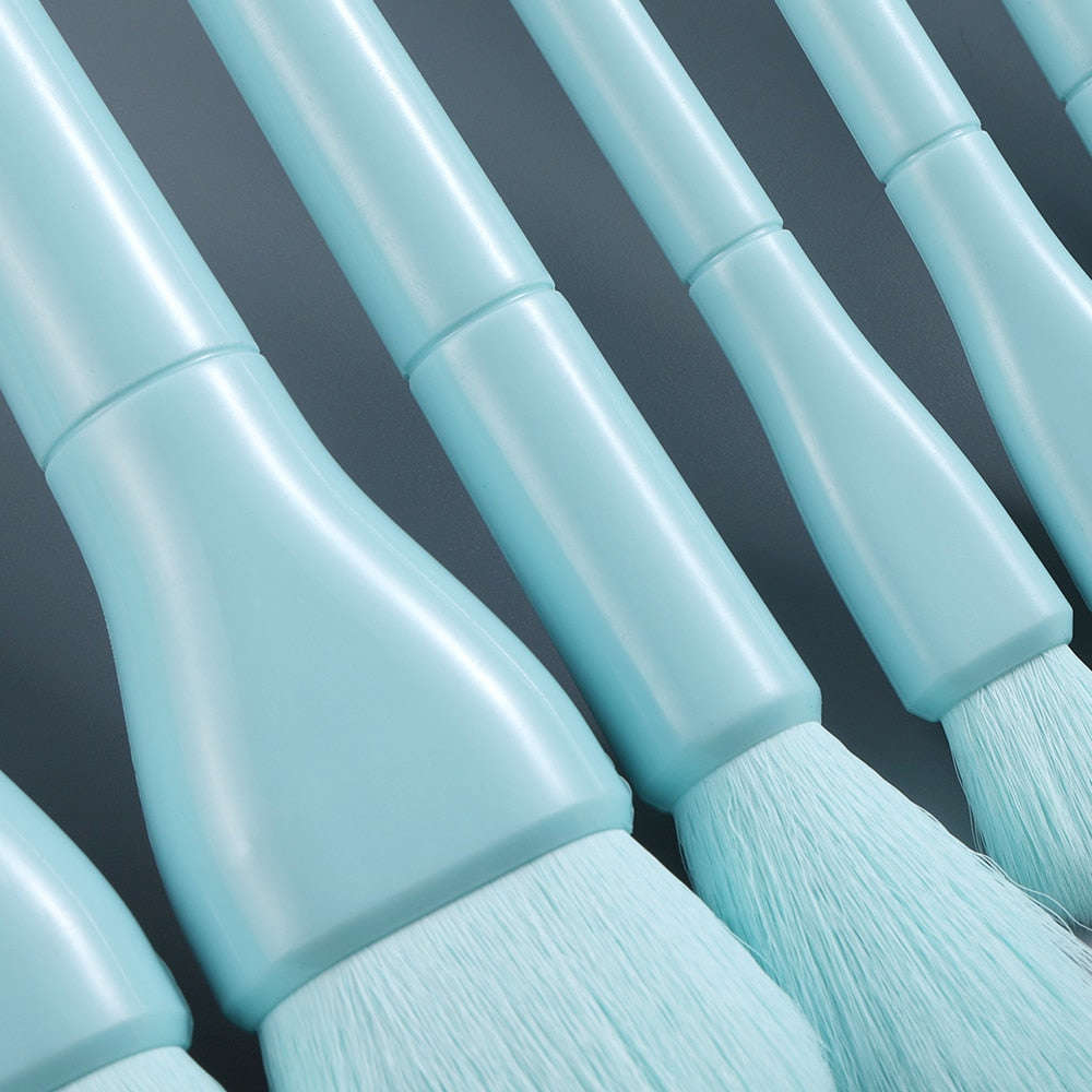 10pcs Colorful Professional Makeup Brushes Set for Foundation, Blush, Eyeshadow & More