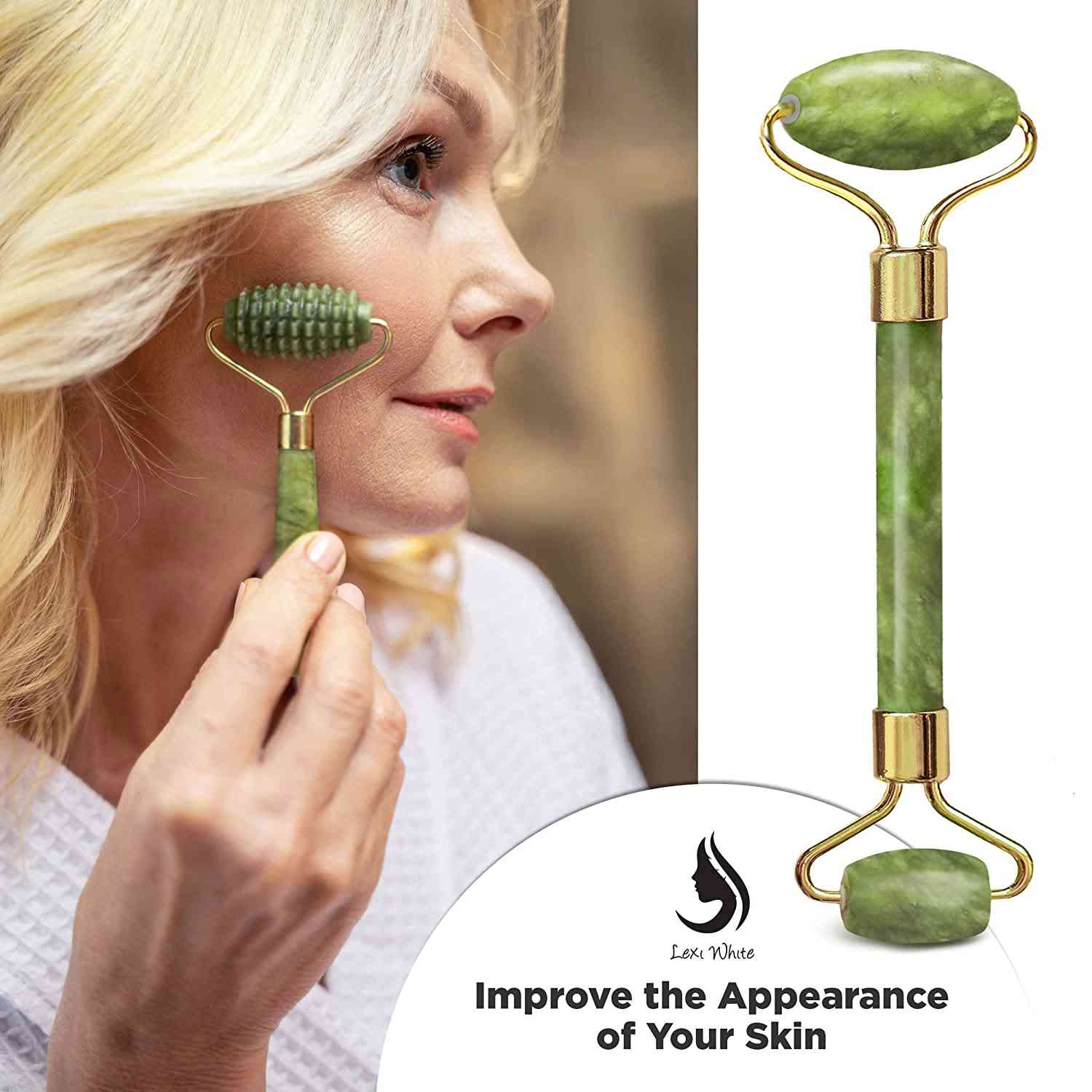 Jade Roller for Face Skin Care and Beauty Enhancement