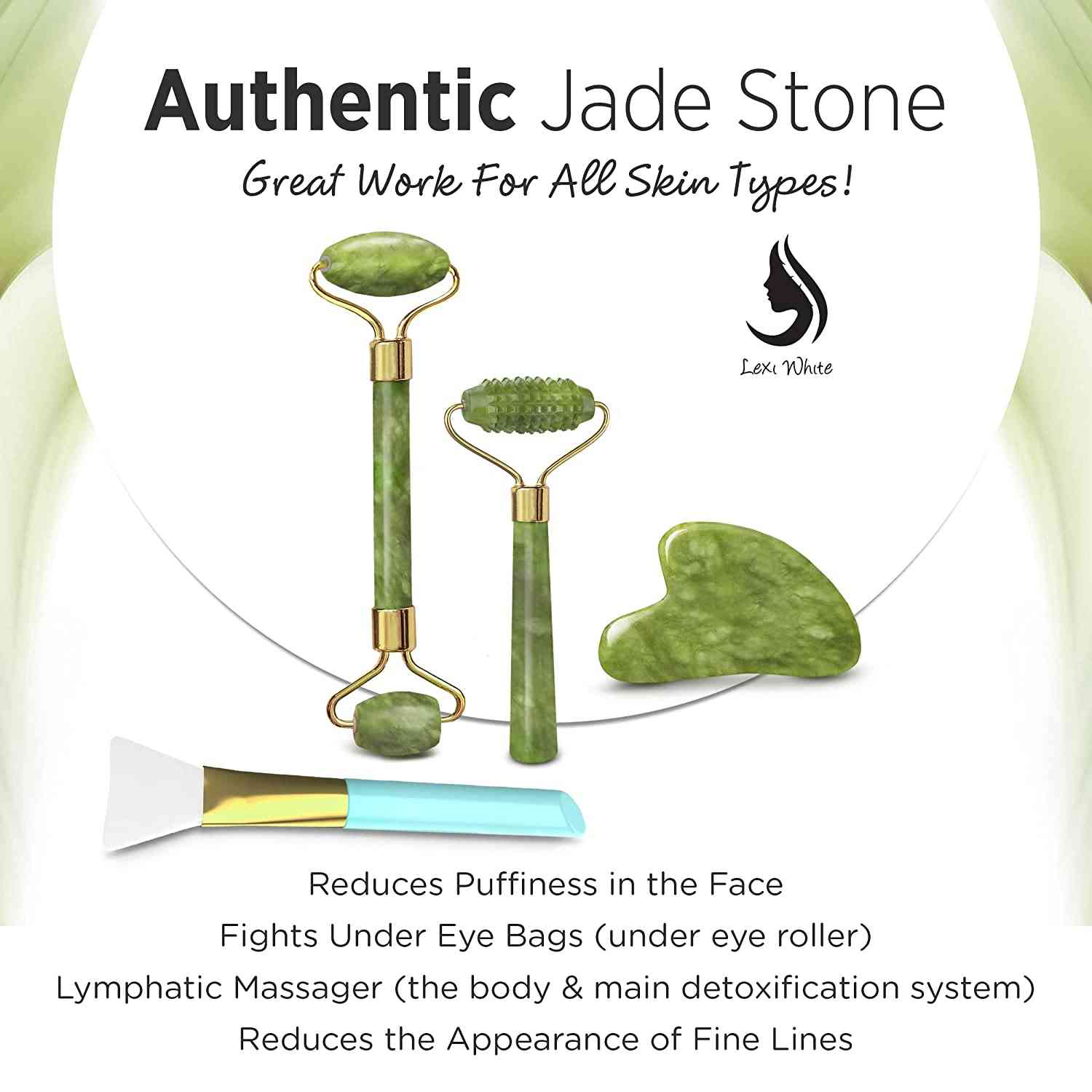 Jade Roller for Face Skin Care and Beauty Enhancement
