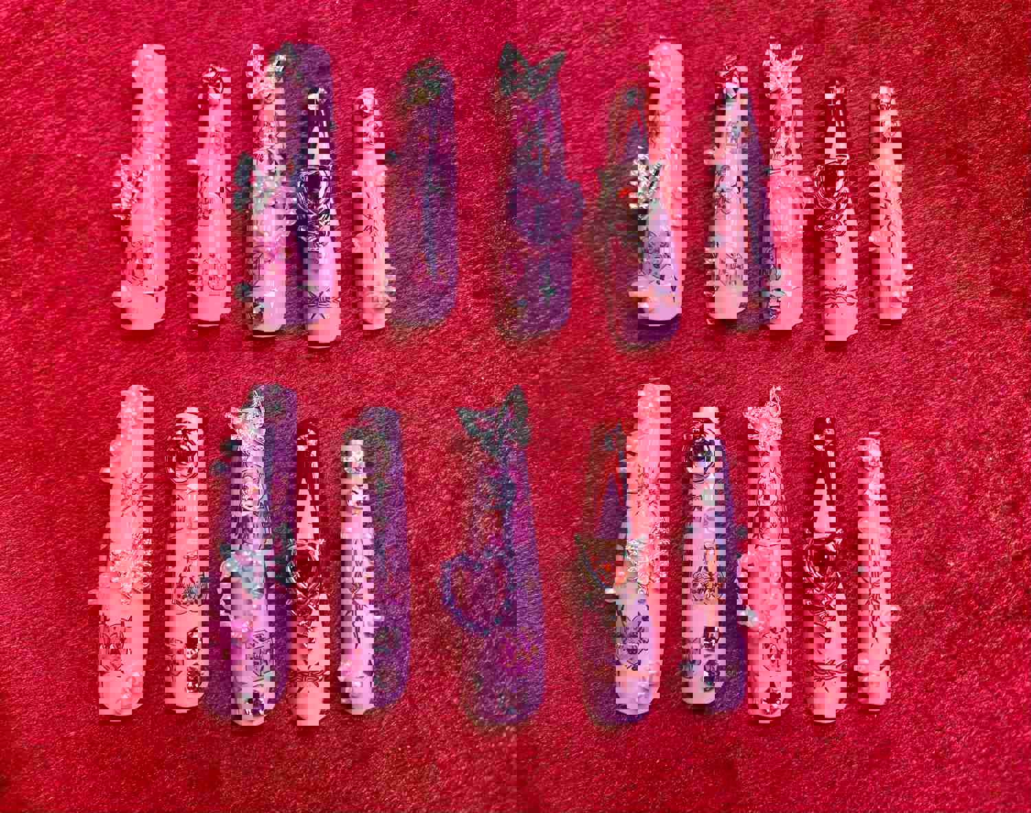 Creepy Gals Lovecore Nail Decal Stickers