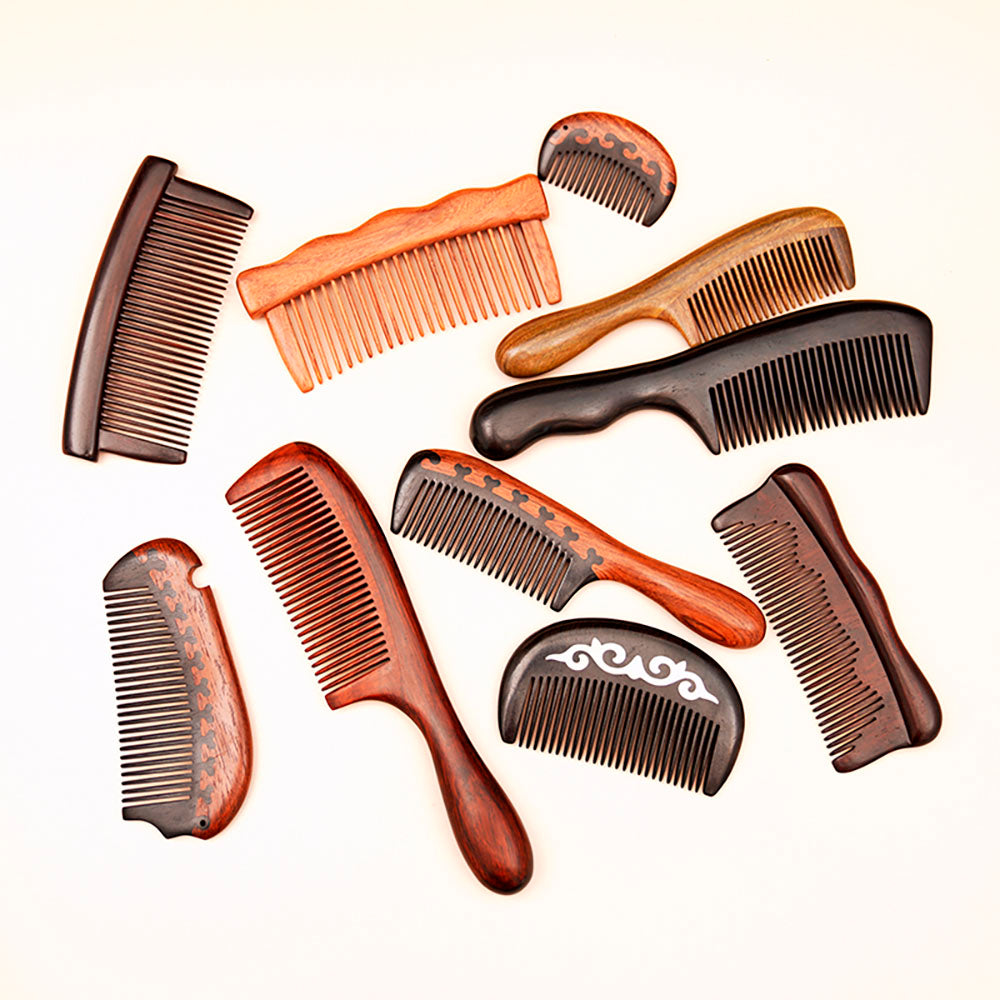 Luxury Rosewood & African Blackwood Comb for Healthy Hair Care